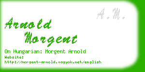 arnold morgent business card